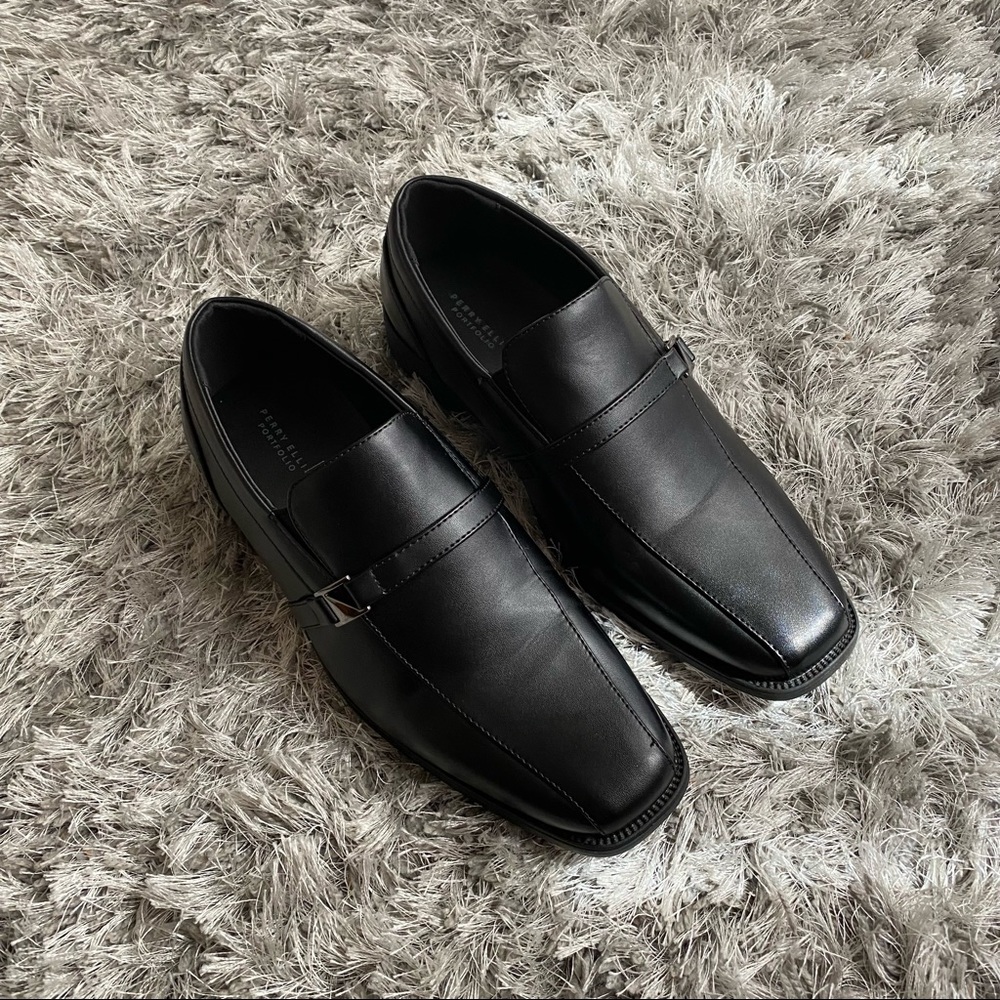 Perry Ellis portfolio black dressing shoes 👞